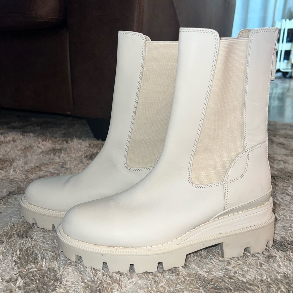 Sam Edelman Beige Ankle-Length Boots